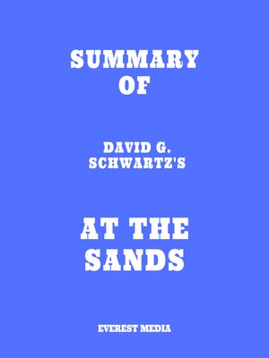 cover image of Summary of David G. Schwartz's At the Sands
